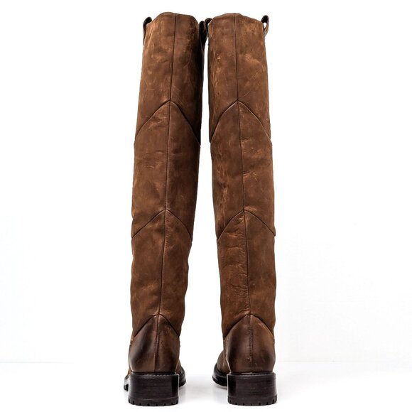 Ross & Snow Women Elena Brown Espresso OTK Shearling Lined Boots size 7US EUR 38 - Picture 3 of 8